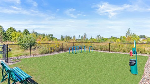 the backyard has a playground and a picnic table