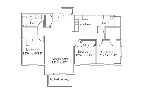 Evergreen Apartments Isanti MN 3 Bedroom 2 Bath Apartment