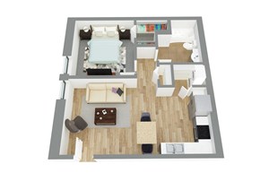 Floorplan Photos Gallery Freightyard Townhome & Flats Minneapolis MN 1 Bedroom 1 Bath Apartment