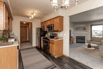Full Kitchen Attached to Living Room with Fireplace - Photo Gallery 3