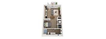 Studio Apartment 595 Sq Ft - Railway Flats, Loveland, CO