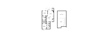 a floor plan of a home with two bedrooms and two bathrooms
