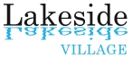 The image displays the name of a place called Lakeside Village.