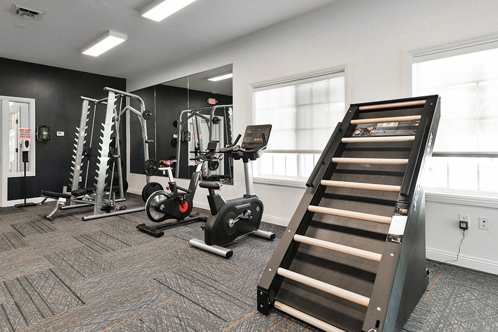 the residence on lamar apartment homes fitness room with exercise equipment