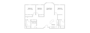 Grand Forks ND Three Bedroom Apartment