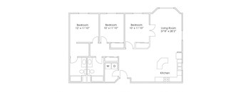 Grand Forks ND Three Bedroom Apartment