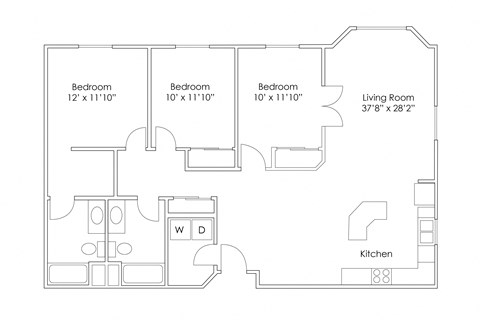 Grand Forks ND Three Bedroom Apartment