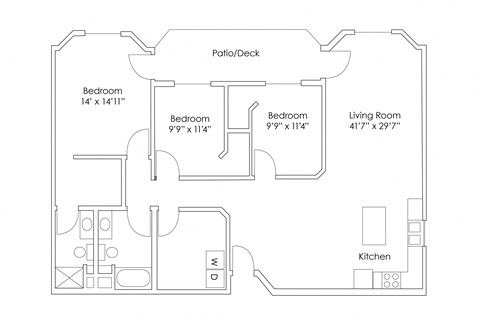 Grand Forks ND Three Bedroom Apartment