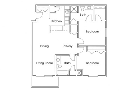 Monticello Village MN 2 Bedroom 1 Bath Apartment