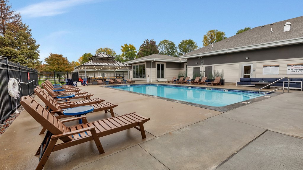 the swimming pool at our apartments