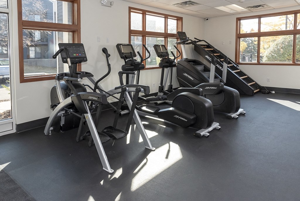 the gym in our new building is spacious and has cardio equipment