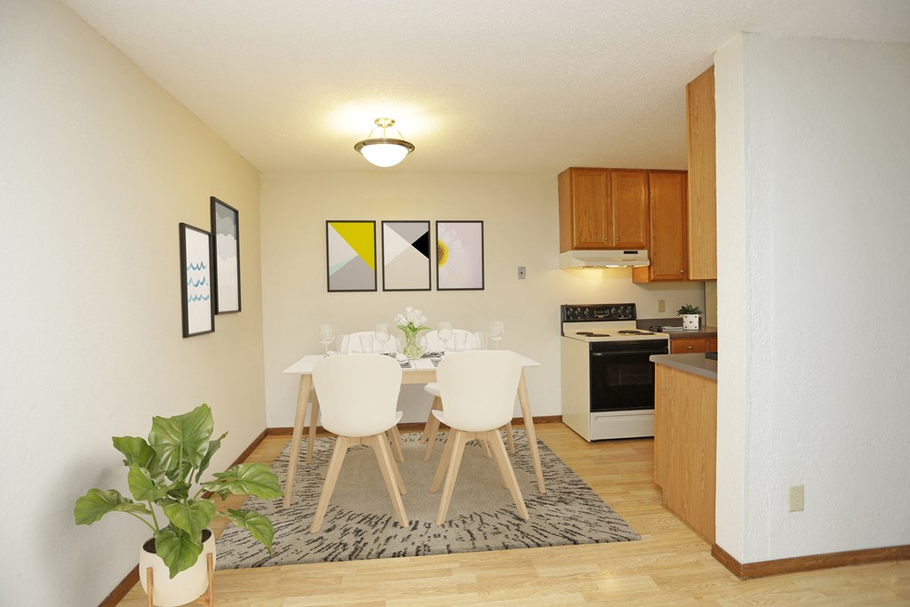 PlymouthPointeApartments PlymouthMNKitchenOpensUpIntoDiningRoom