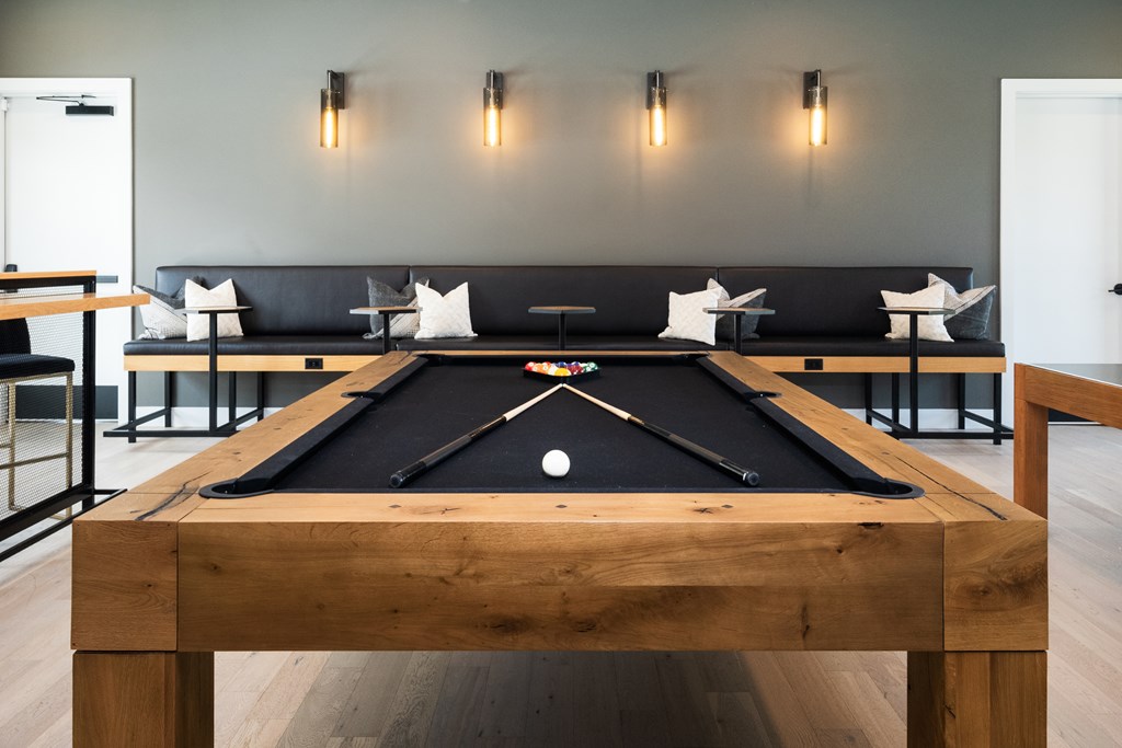 Pool sharks will love the clubhouse game room 