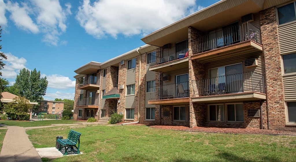 Exterior view of private balconies
