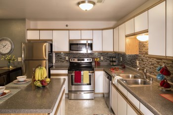 Full Kitchen with White Cabinets, Stainless Steel Appliances - Photo Gallery 2
