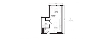 a floor plan of a house with a loft