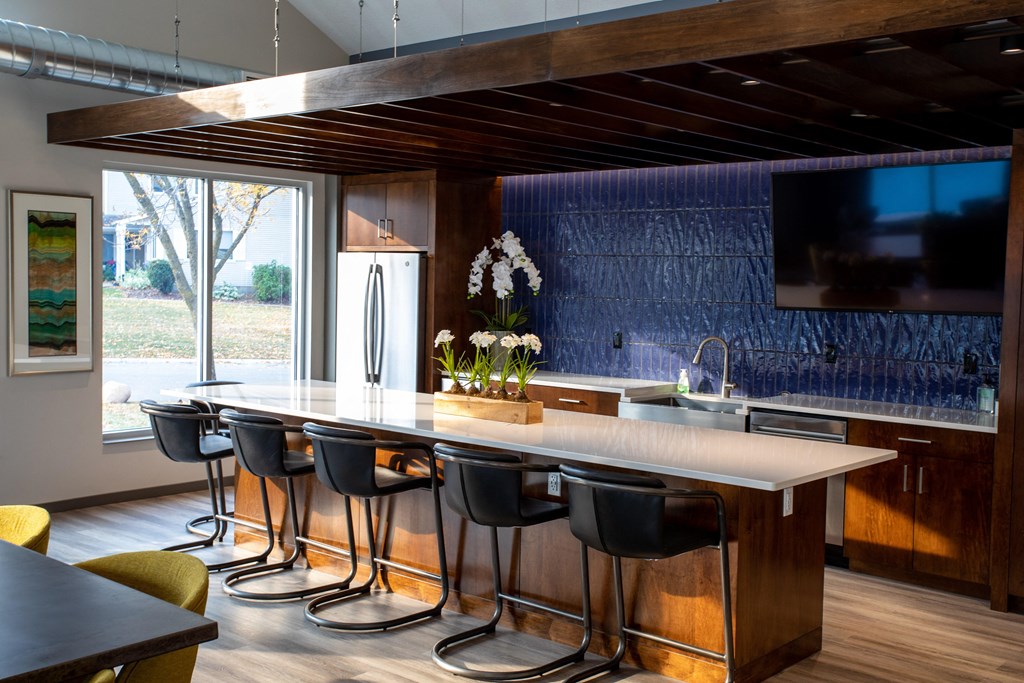 Community Room Full Kitchen and Island