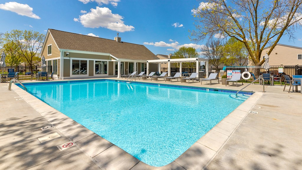 the swimming pool at our apartments