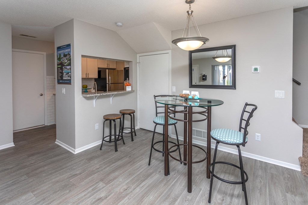 Detached Dining Room with Tall Table and Chairs