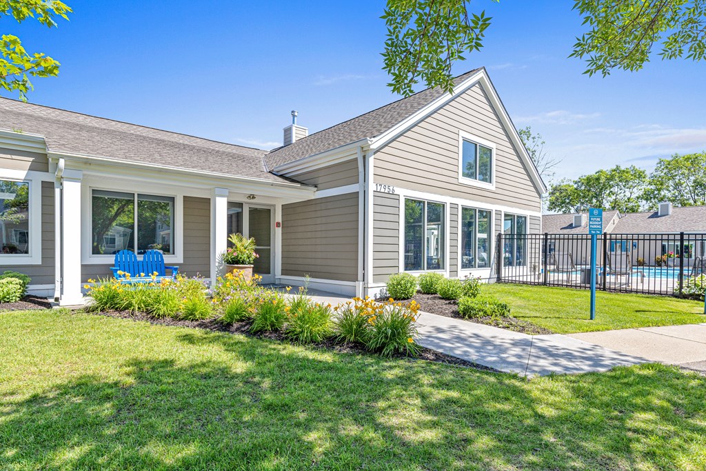 A house with a pool in the backyard.