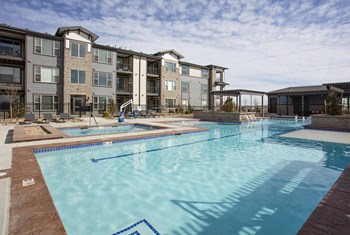 Large Outdoor Pool and Hot Tub, Exterior Union Pointe Building - Photo Gallery 18