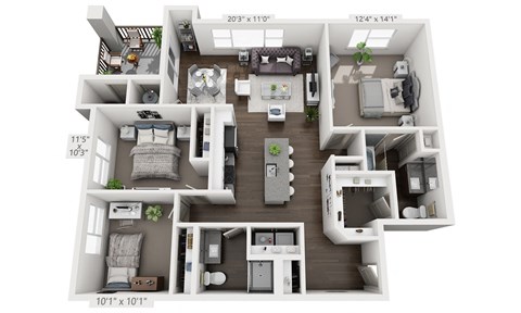 1605 East County Line Rd Studio-3 Beds Apartment for Rent - Photo Gallery 31