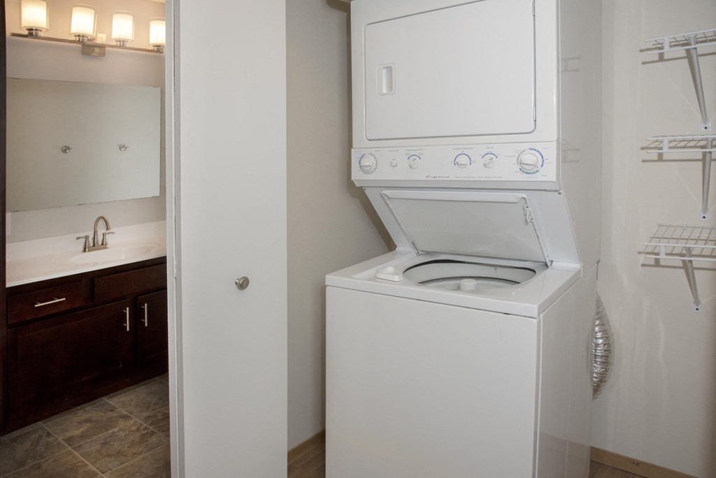 In Unit Washer Dryer next to Bathroom