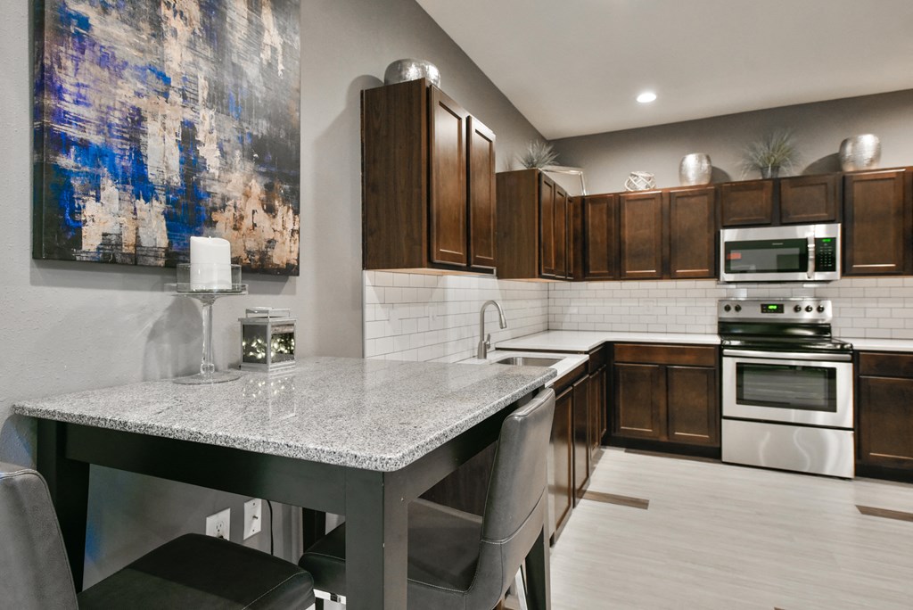 Catering Kitchen and Marble Table