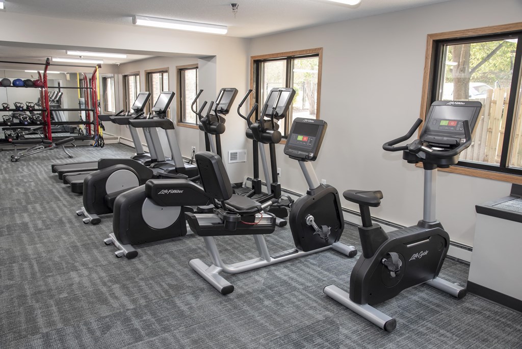 Stationary Bikes in Fitness Center