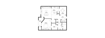 bedroom floor plan | luxury apartments in brooklyn | the mille brookhaven apartment