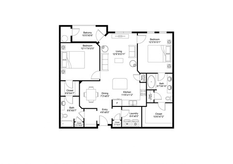 bedroom floor plan | the mansions on the park