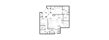 bedroom floor plan an in 2d