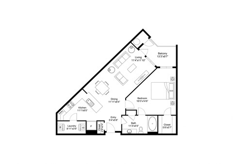 bedroom floor plan | the mille brookhaven apartment homes