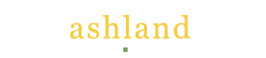 The image is a logo for a company named Ashland that specializes in apartment homes.
