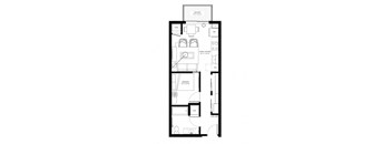 floor plan of 55 north luxury apartments to rent in the north end of boston