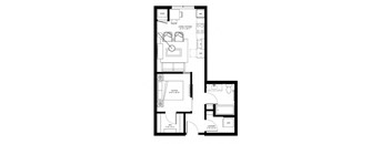a black and white floor plan of a house