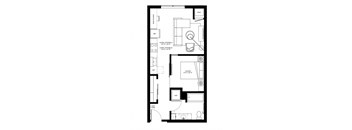 a floor plan of a small apartment