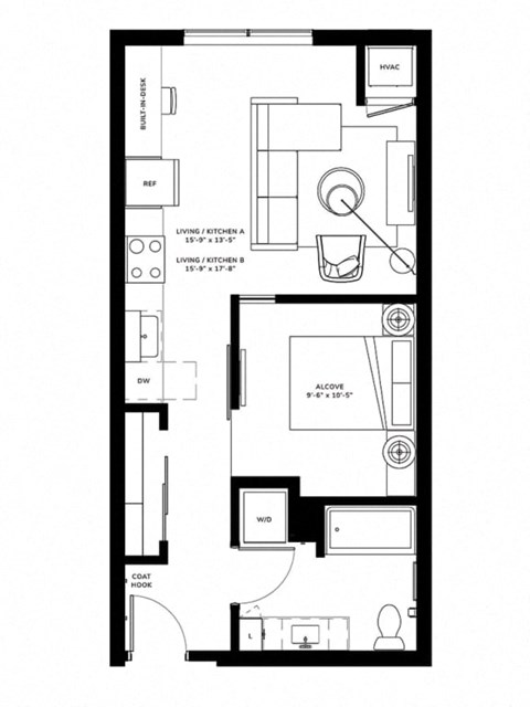a floor plan of a small apartment