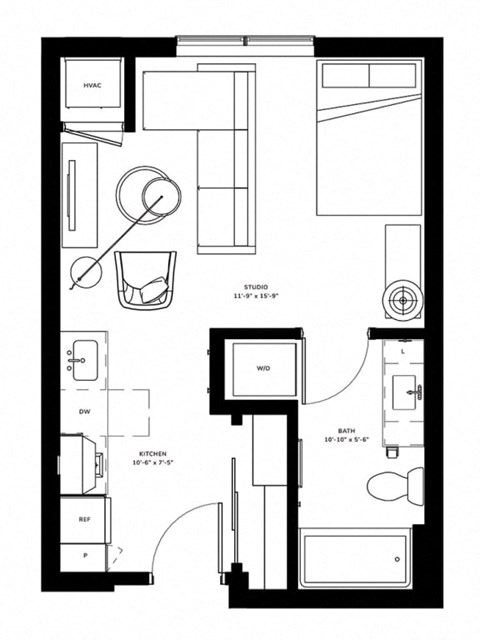 a floor plan of a small apartment