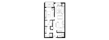 bedroom floor plan an in 2d