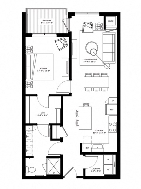 bedroom floor plan an in 2d