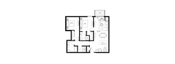 a black and white floor plan of a apartment