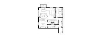 a black and white floor plan of a apartment