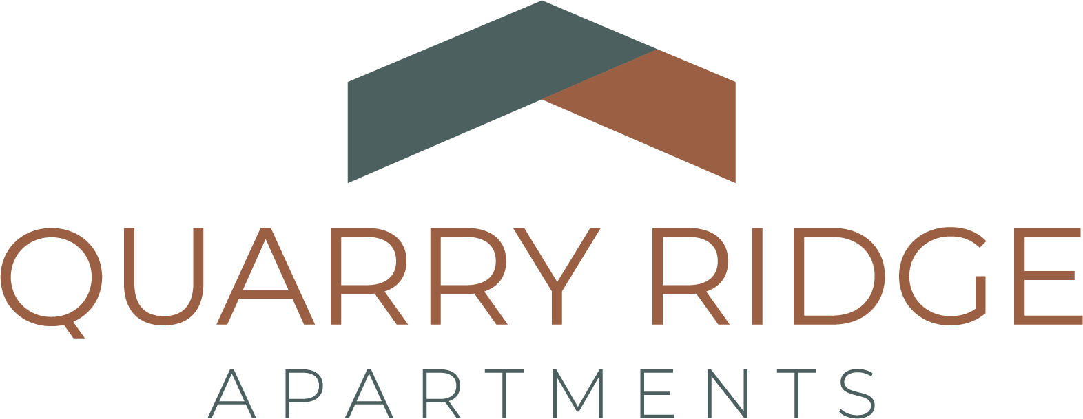 The image is a logo for Quarry Ridge Apartments.