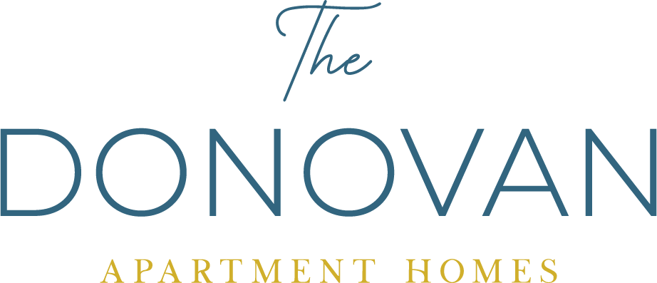The Donovan Apartment Homes logo with a white background.