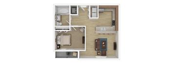 1 Bedroom, 1 Bathroom