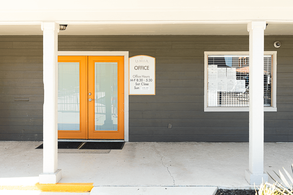 Leasing Office Exterior at La Bella Apartments, Fort Worth, 76116