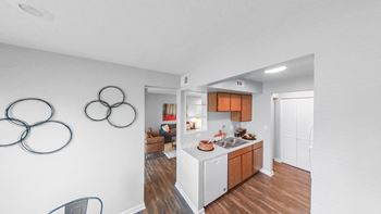 the preserve at ballantyne commons apartment kitchen and living room