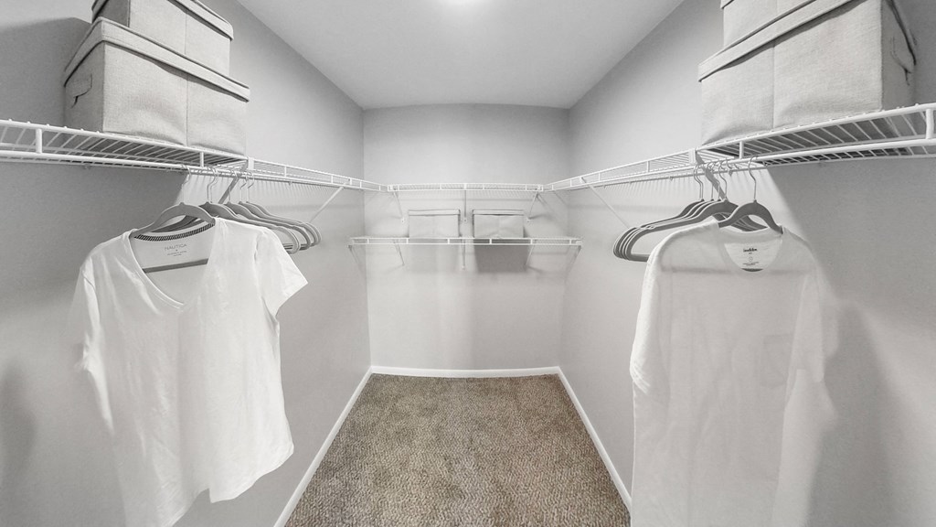 a walk in closet  at The Element @ St Andrews, Mishawaka, Indiana