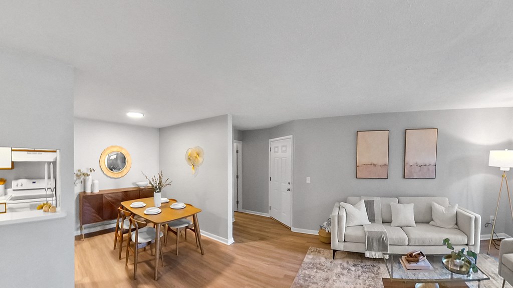 Living Room With Dining Area at The Element @ St Andrews, Indiana, 46545